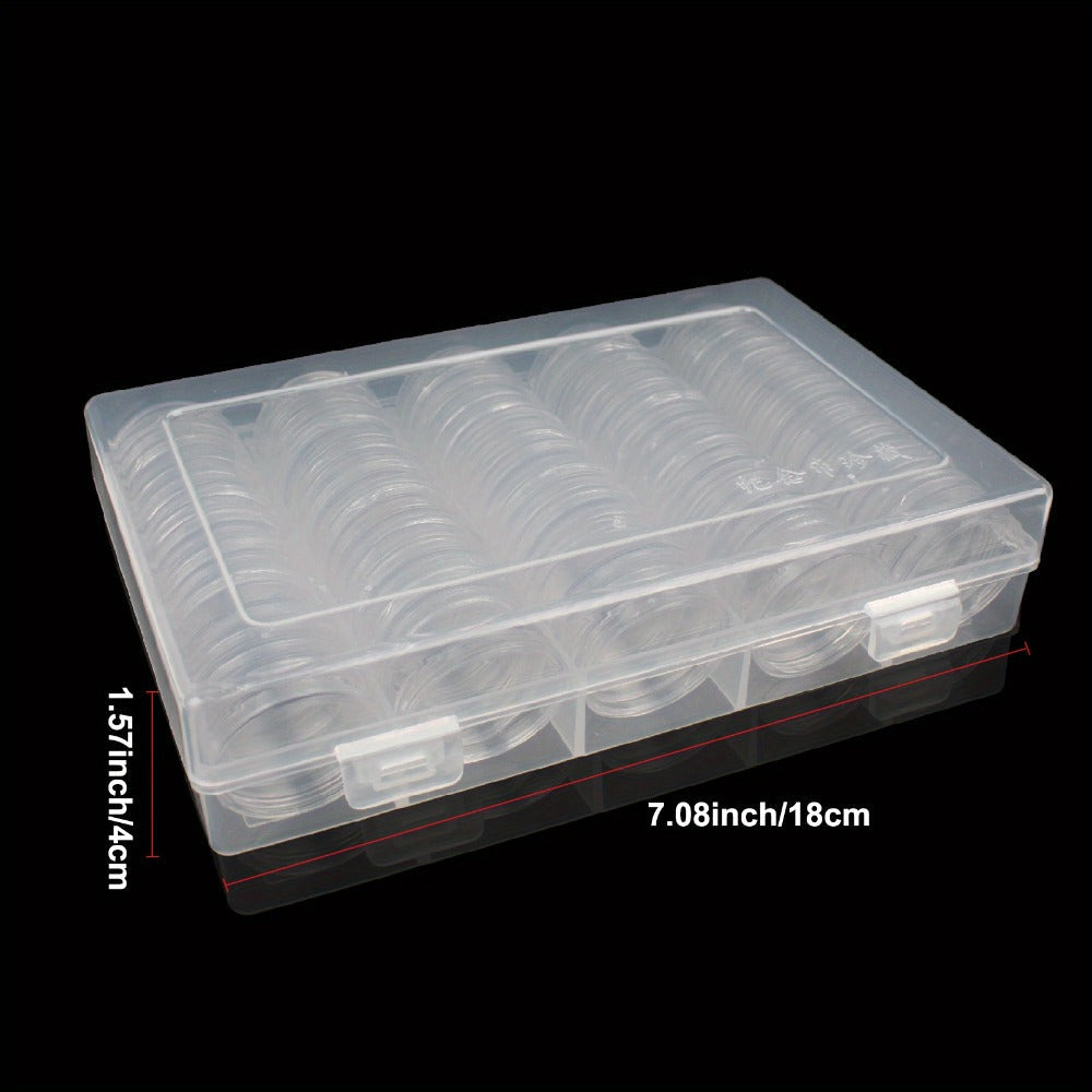 Clear Coin Capsules 300PCS with Adjustable EVA Foam Gaskets, Plastic Round Coin Holders for Collectors — image 2