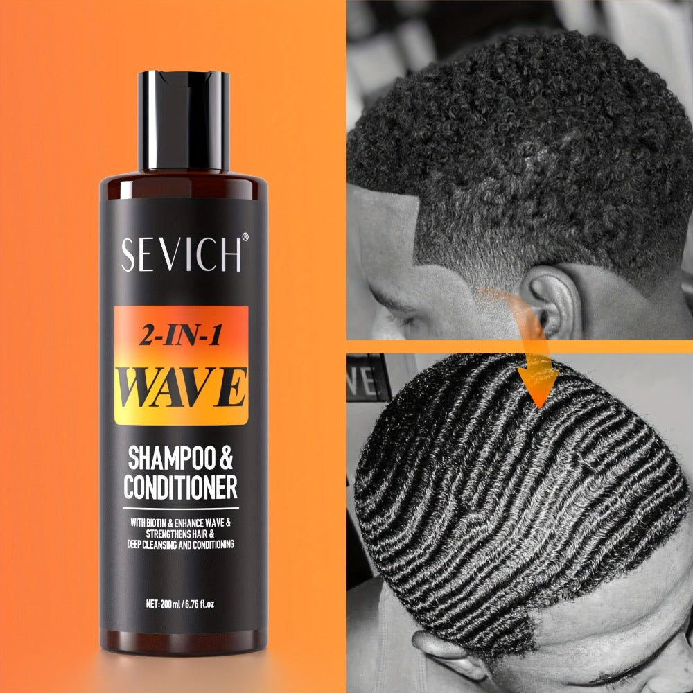 360 Wave Shampoo & Pomade for Men 2-in-1 with Biotin & Glycerin, Deep Cleansing Conditioning Formula — image 1