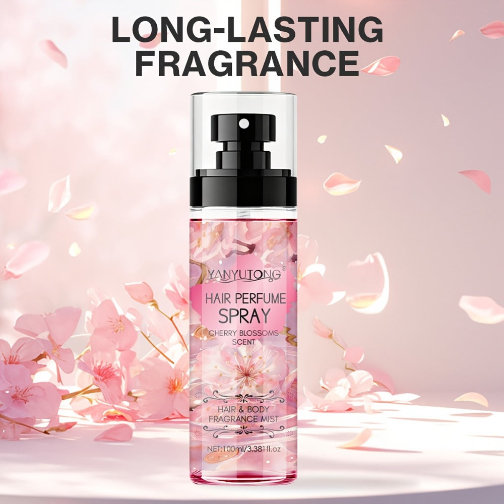 Hair Perfume Mist Cherry Blossom Scent 100ml - Fragrance Non-Greasy No-Wash Aromatic Hair for Bath Time, Home Spa and Persona