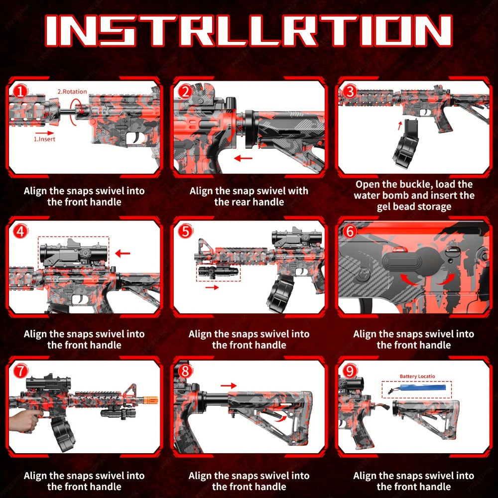 Large Drum Magazine Dual Mode Foam Blaster, Full Auto & Semi-Auto Outdoor Team Battle Toy Gun for Kids Boys Ages 8+ — image 9
