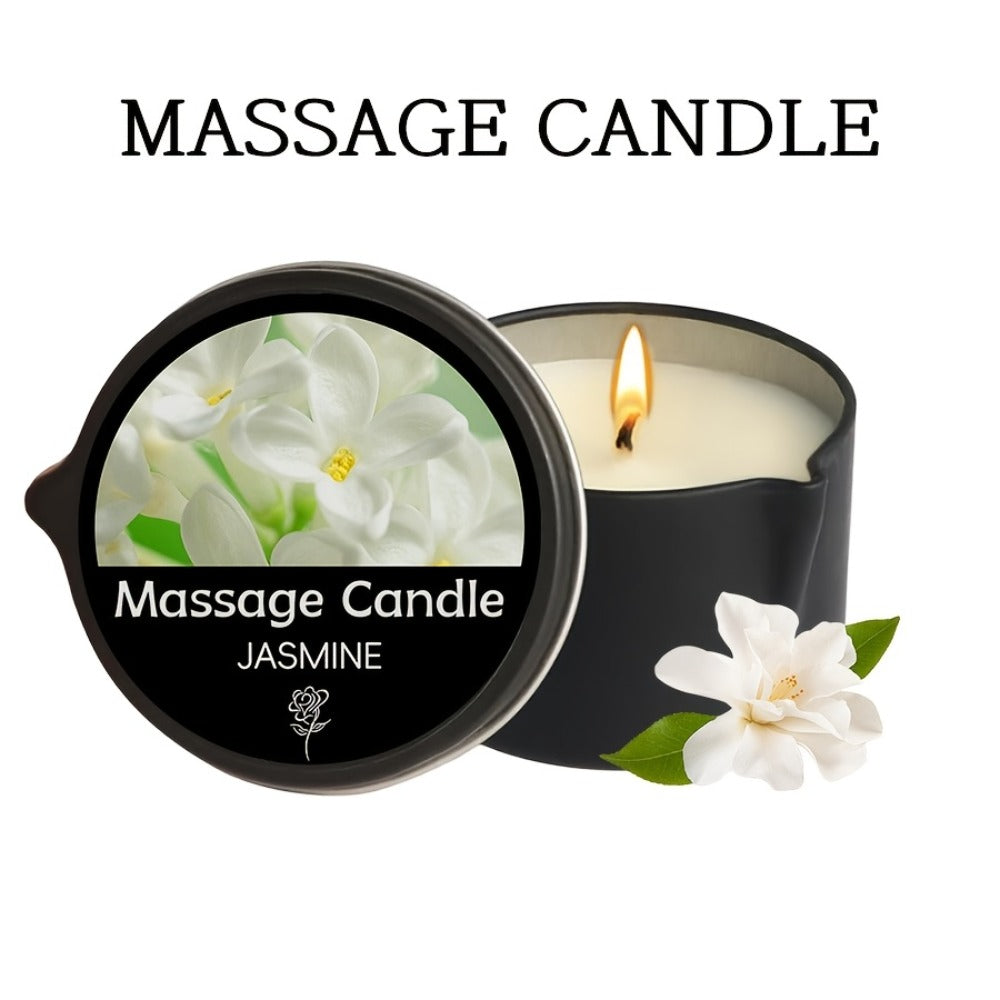 Massage Oil Candle 2-in-1 Soy Wax Scented Candle with Essential Oil – Moisturizing Warm Body Lotion for Spa Pedicure Relaxati