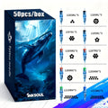 Mixed Tattoo Cartridge Needles 50pcs 10 Types Assorted - Round Liner Shader Magnum for Temporary Body Art, Festivals and Cost