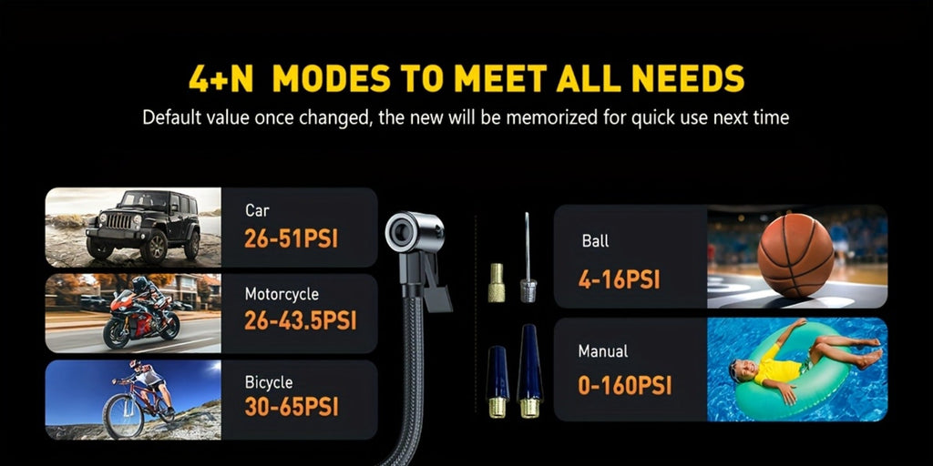 160PSI Air Pump Jump Starter 12V – Portable Car Emergency Starter, LED Light & Battery Charger, Winter Essential, 2 Styles — 