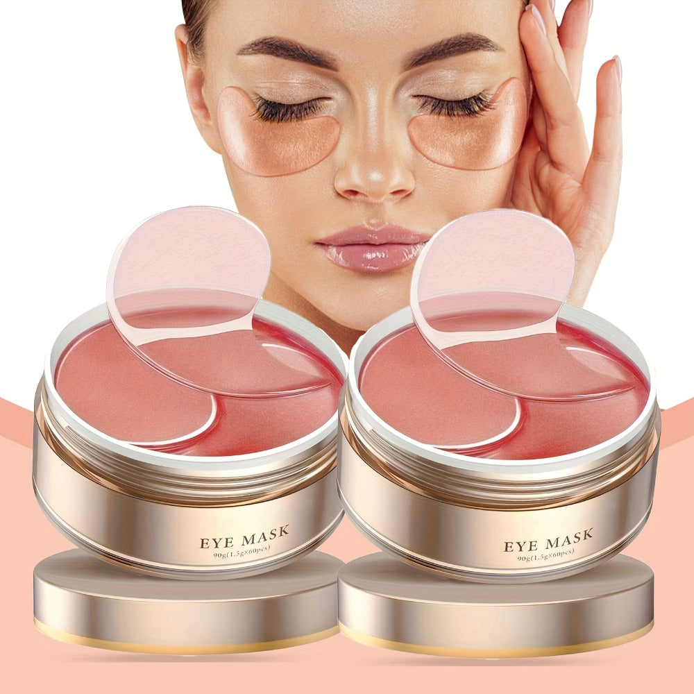 Pink Jar-Style Under-Eye Patches with Wide Finger Tabs and One- or Two-Box Caffeine Package Options — image 2