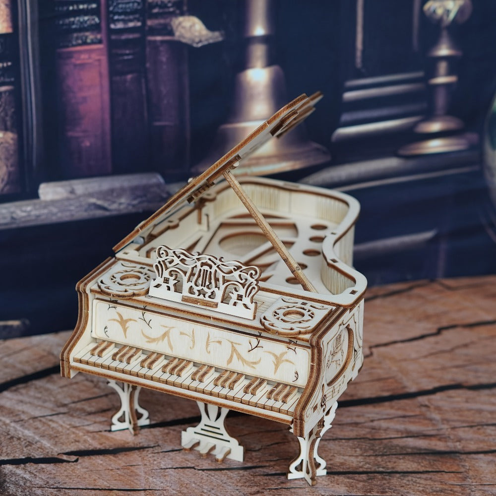Piano Model Kit 3D Wooden Puzzle – Detailed Plywood Jigsaw Assembly, Musical Instrument Handcraft for Adults & Teens — image 