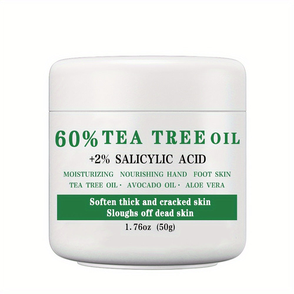 Tea Tree Foot Cream 50g with Salicylic Acid, Aloe Vera and Mint for Dry Heel and Callus Care at Home — image 3