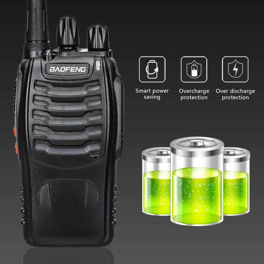 Baofeng BF-888S Walkie Talkie 2-Pack – Long Range UHF Two Way Radio, Wireless Frequency Copy, Portable Ham Radio for Hunting,