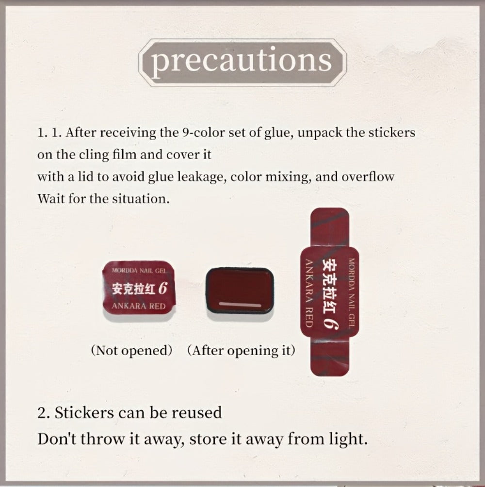 Gel Nail Polish Nine-Piece Ancola Red Solid Gel Set for Gradient and Ombre Nail Art in One Grid Case — image 12