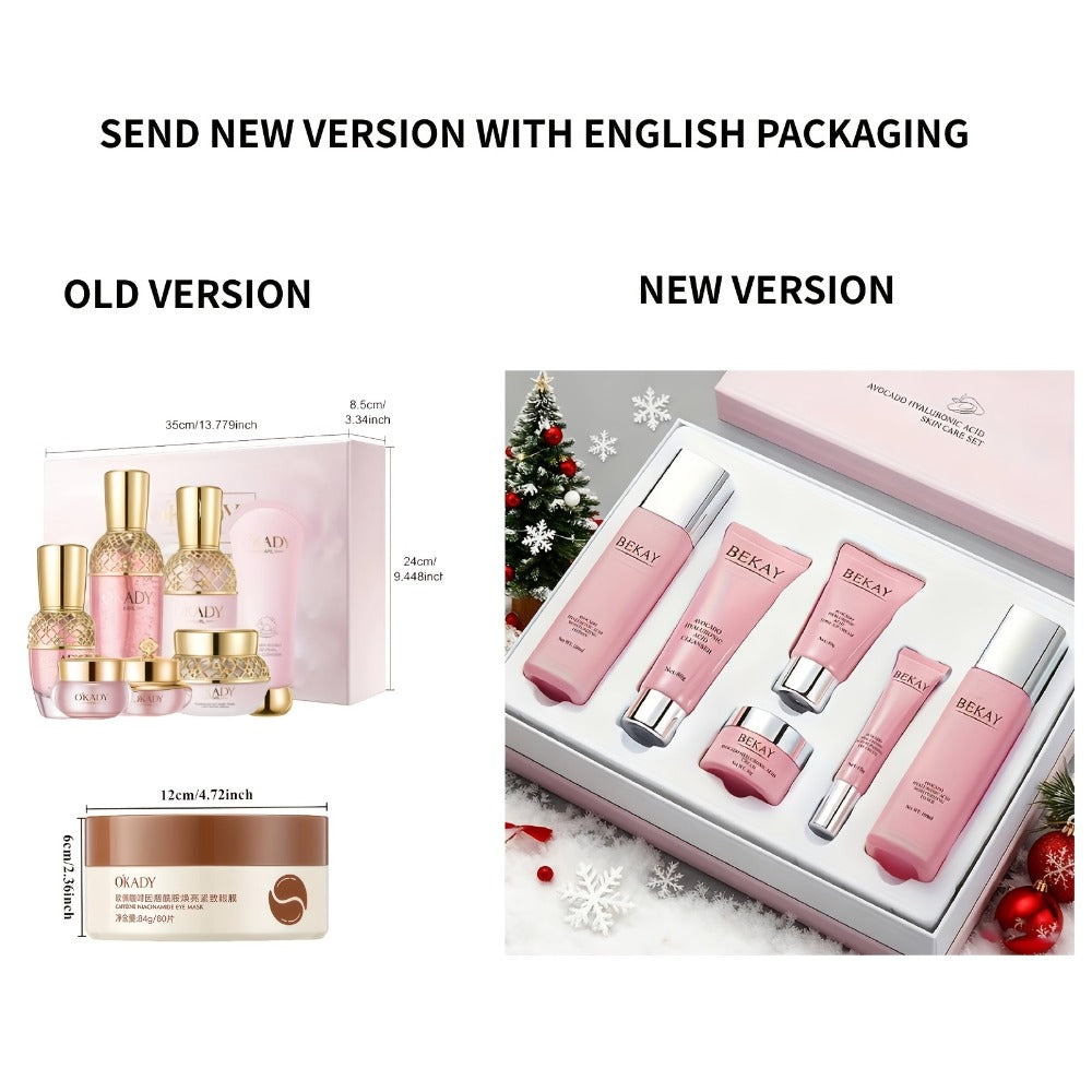 Astragalus Skincare Set 10pcs Anti Wrinkle Moisturizing Firming Facial Mask Day Night Care Hypoallergenic Gift Set for Women 