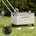 Collapsible Storage Bin with Lid and Handle 7.93Gal Foldable Plastic Crate Stackable Portable Tote Box for Camping Fishing Ca