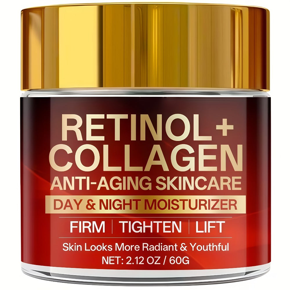 Two-Jar Day and Night Face Moisturizer Set with Retinol + Collagen Package Label and 60 g Jars — image 8