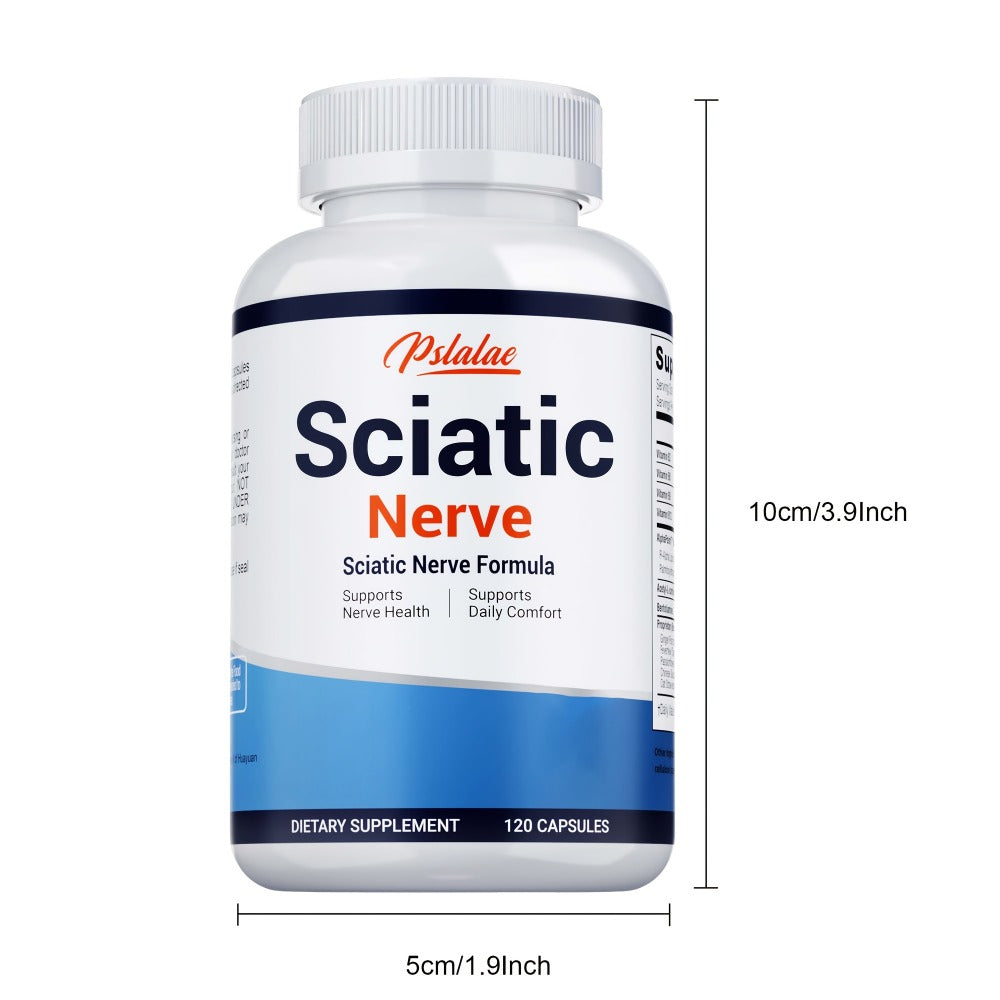 Nerve Pain Supplement 120 Capsules, Sciatic Nerve & Neuropathy Support with Vitamin B Complex, Benfotiamine & Acetyl-L-Carnit