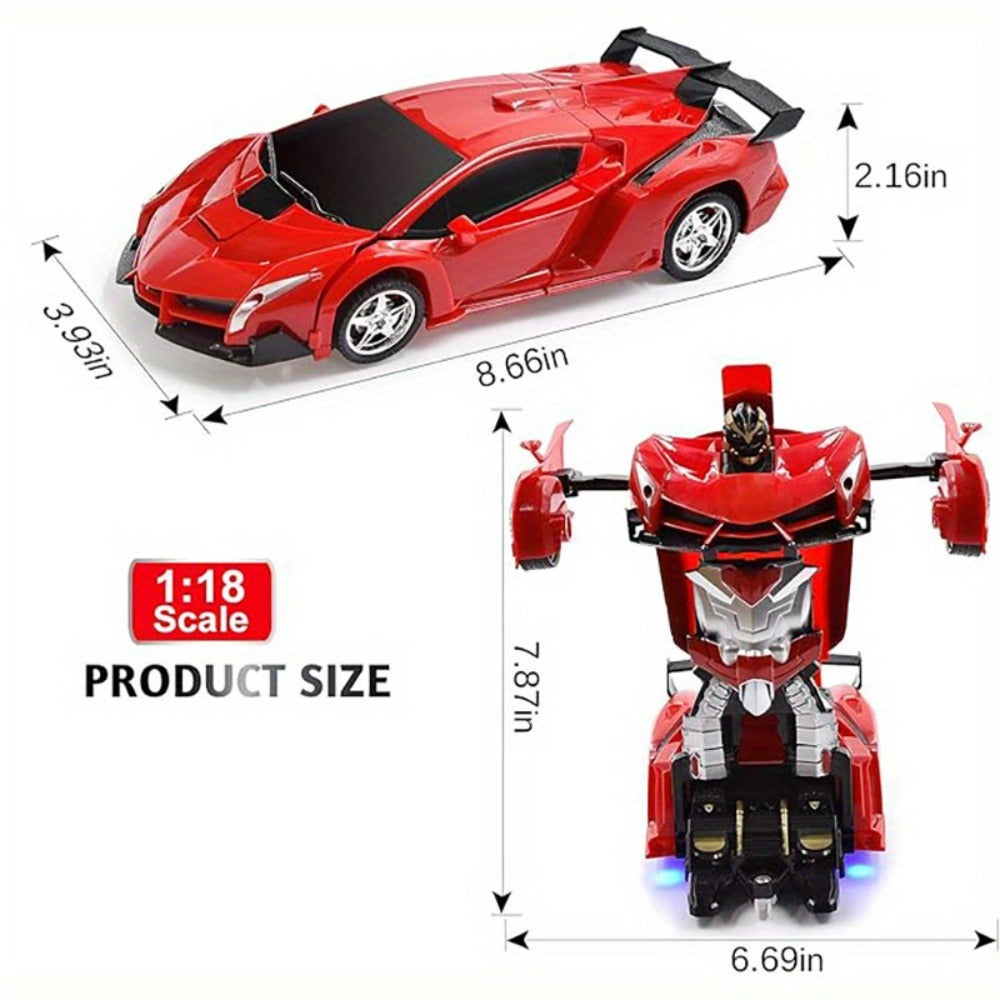 Transforming RC Car for Kids 1:18 Scale, One-Button Deformation Robot Remote Control Stunt Car — image 9