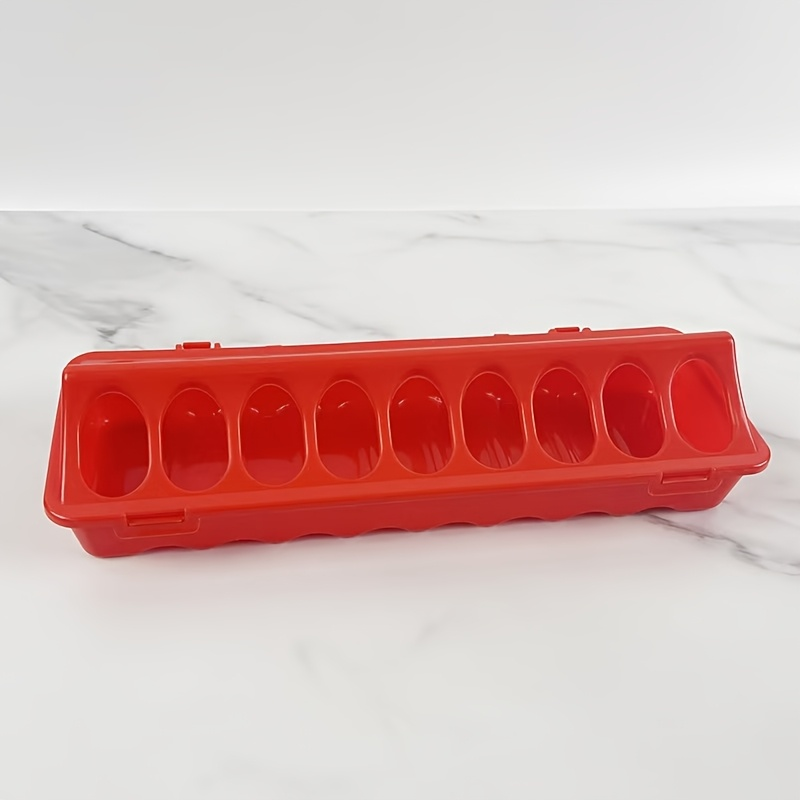 Chicken Feeder and Waterer Set, 18-Hole Anti-Spoil Trough Feeder + Water Dispenser for Chicks, Brooder & Backyard Poultry — i