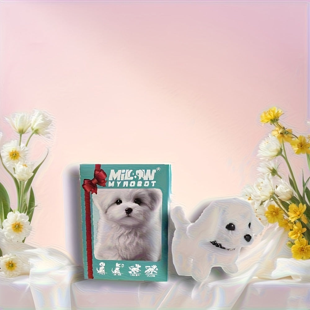 Plush Electric Puppy Toy That Walks & Barks, Interactive Electronic Pet with Plush & Gift Box, Parent-Child Companion — image