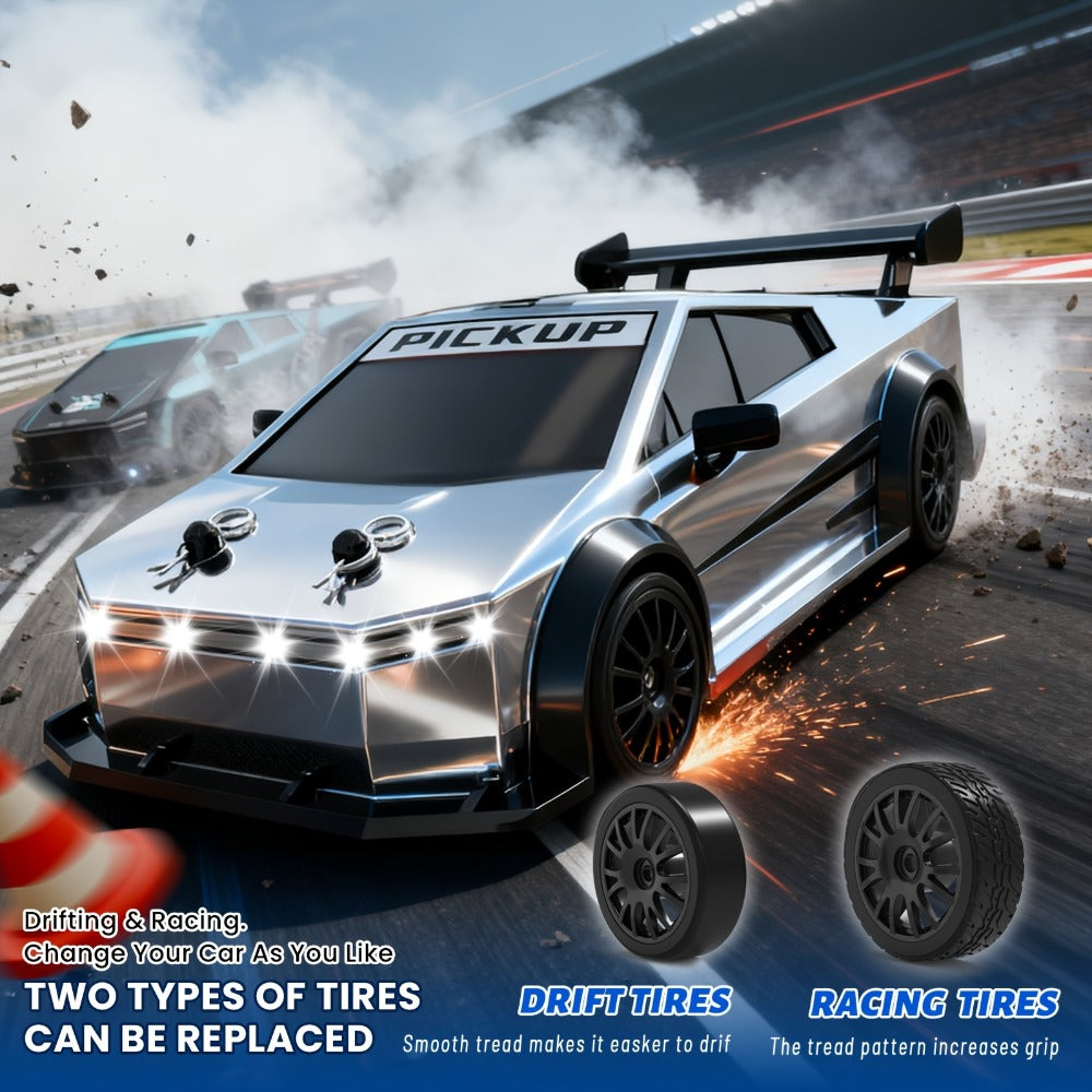 Remote Control Car, DeLorean-Style 1:24 4WD Drift Model with LED Lights, Racing Tires and Two Color Options — image 4