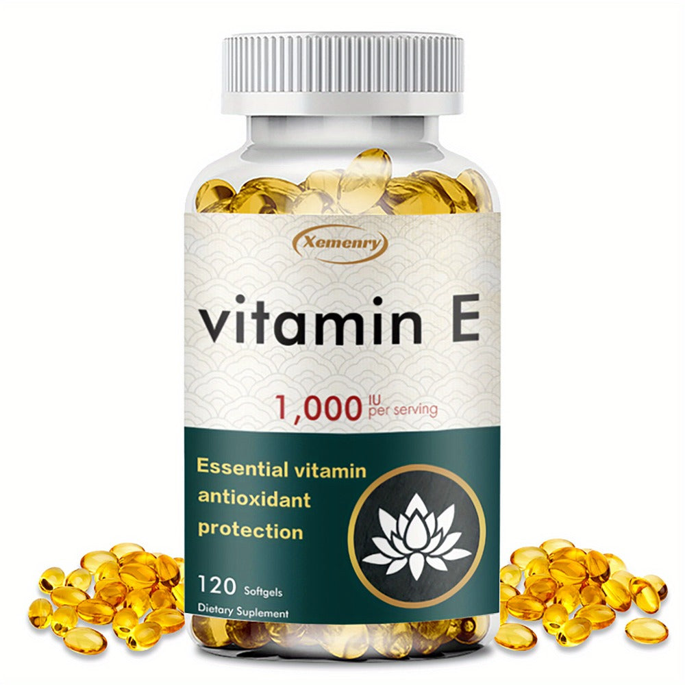 Vitamin E 1000IU Softgels 120 Count High Potency Antioxidant Supplement for Hair, Skin, Nails & Eye Health — image 10