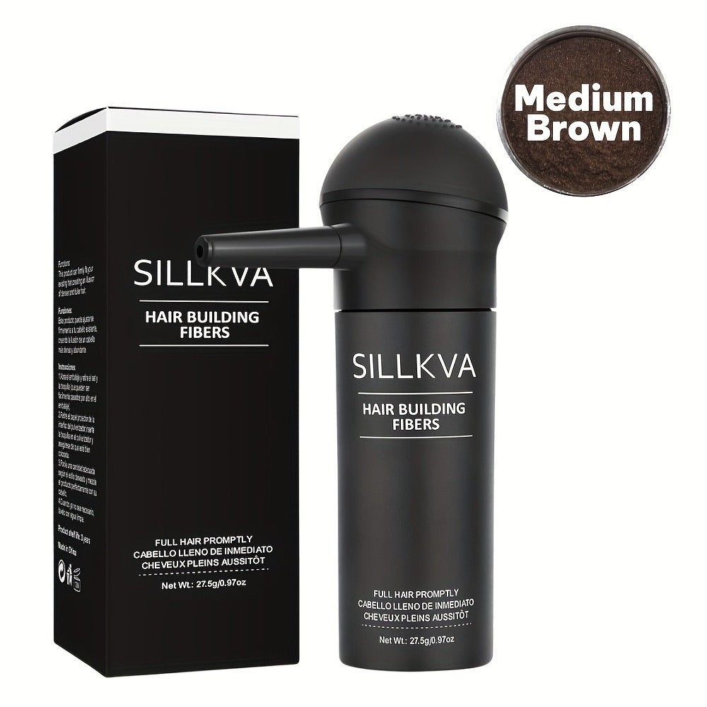 Hair Fibers Spray Applicator Kit Instant Thickness for Thinning Hair & Bald Spots SILLKVA for Makeup, Travel and Everyday Van