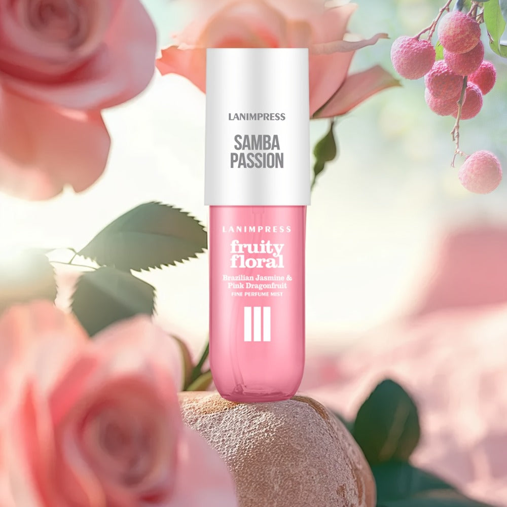 Body Hair Perfume Mist for Women Samba Passion Fruity Floral Fine Mist Spray Long Lasting Light Feminine Fragrance 3.0 fl oz 