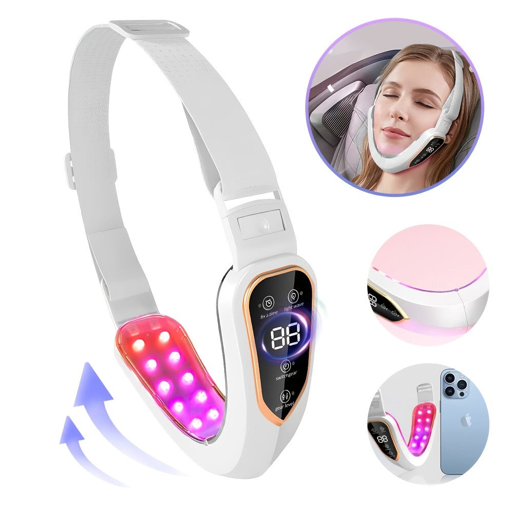 V-Face Slimming Massager 6-Speed USB Rechargeable Electric Jawline Chin Sculpting Device for Makeup, Travel and Everyday Vani