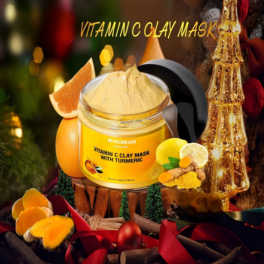 Vitamin C & Turmeric Clay Face Mask 5.29oz / 150g for Bath Time, Home Spa and Personal Care — image 6
