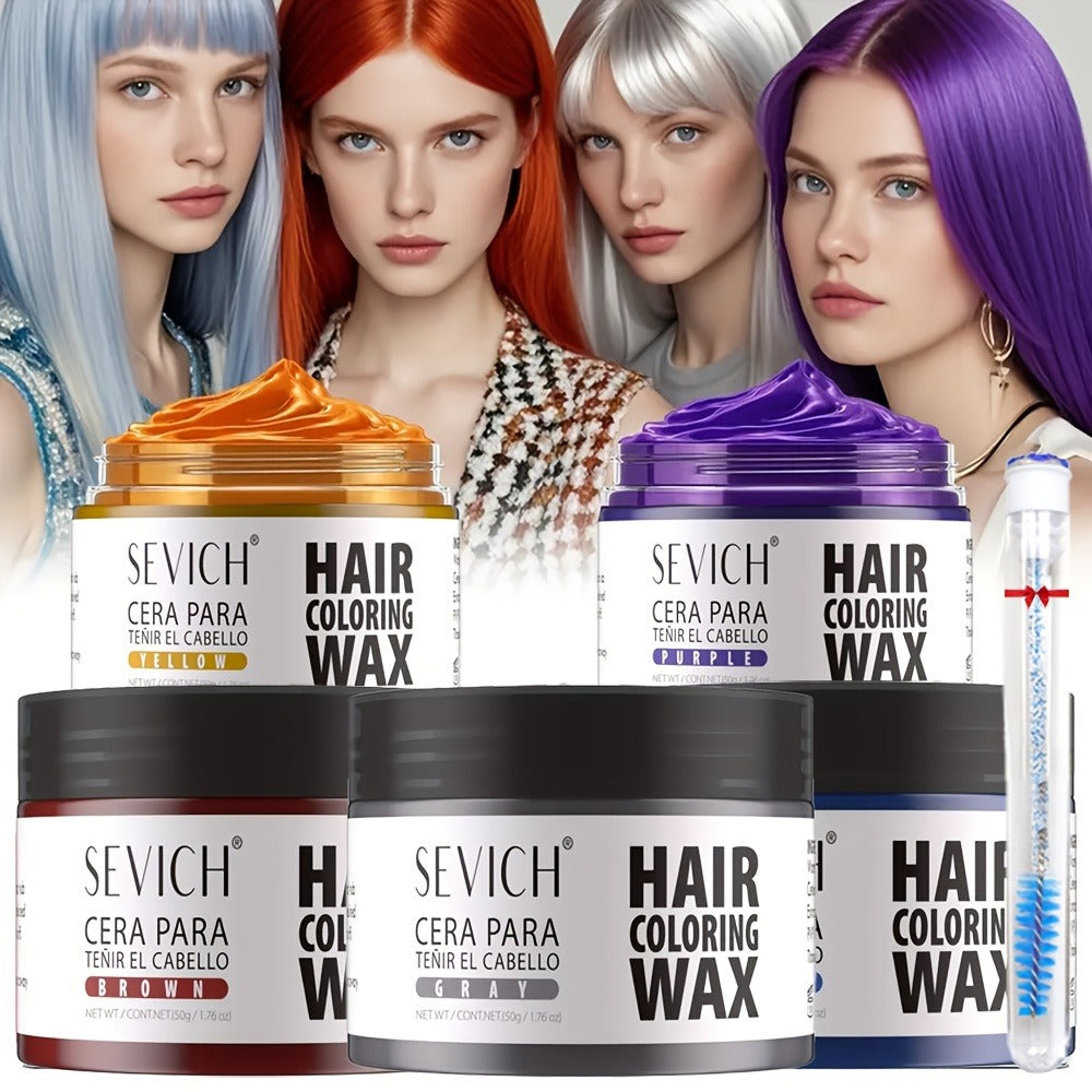 Instant Color Hair Wax 10 Shades – Temporary Hair Dye Wax Strong Hold Styling for Parties, Cosplay, Festivals & Halloween, Ea