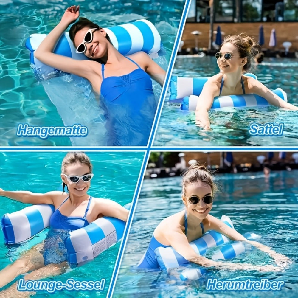 Inflatable Swimming Ring Pool Float for Adults 2/4/6 Pack, Classic Striped Swim Tube, Leak-Resistant PVC — image 11