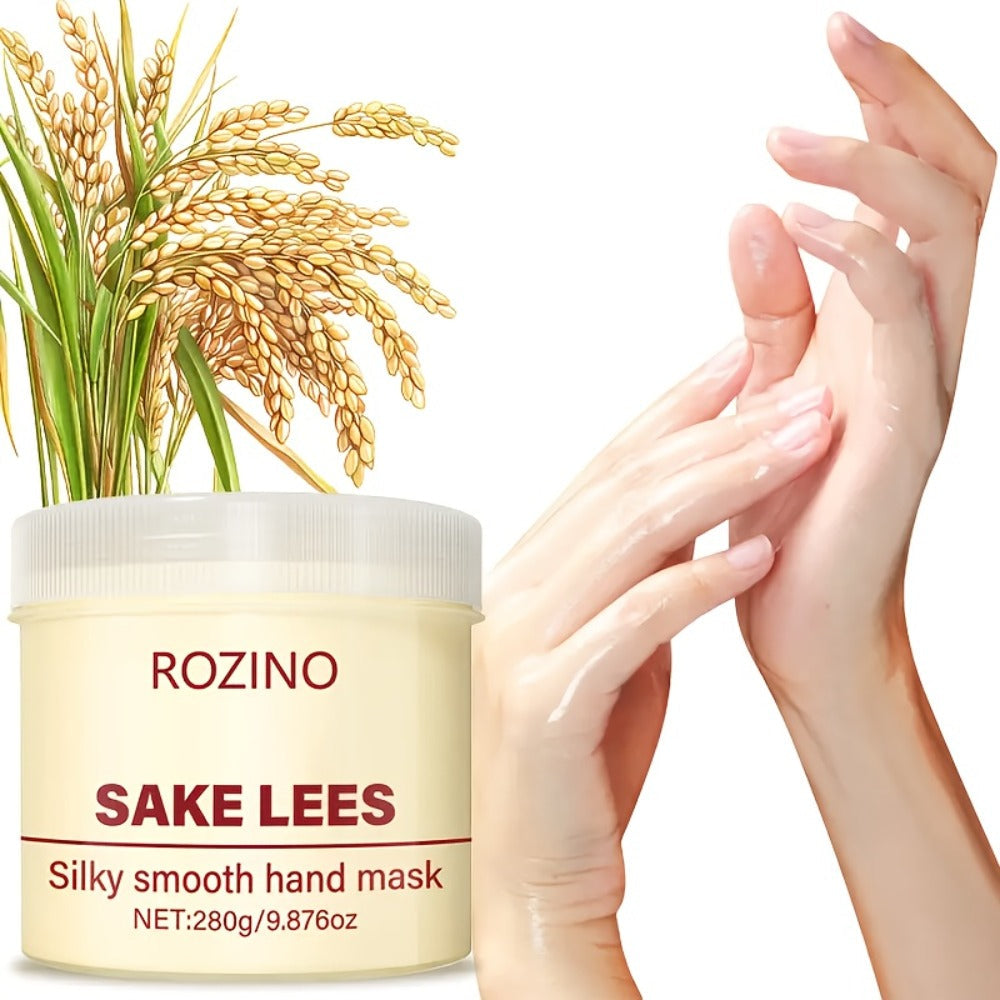 Hand Mask Cream 280g Moisturizing Brightening with Licorice & Distillers Grains – Deep Hydration for Dry Rough Peeling Hands 
