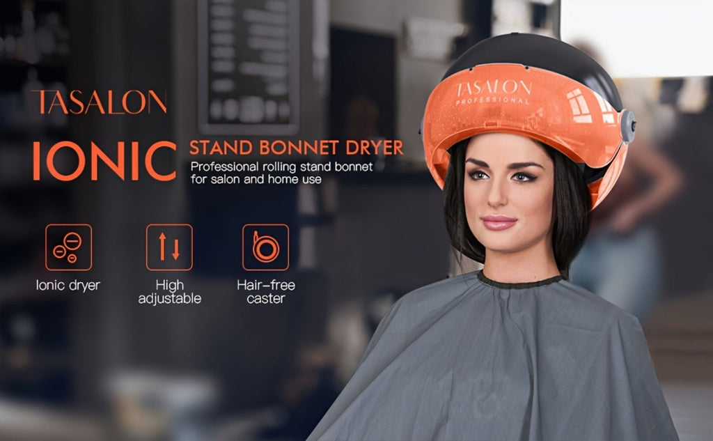 Hooded Hair Dryer 1875W Ionic Standing Bonnet Dryer on Wheels, 3 Heat Settings, Height Adjustable 30-55" — image 13