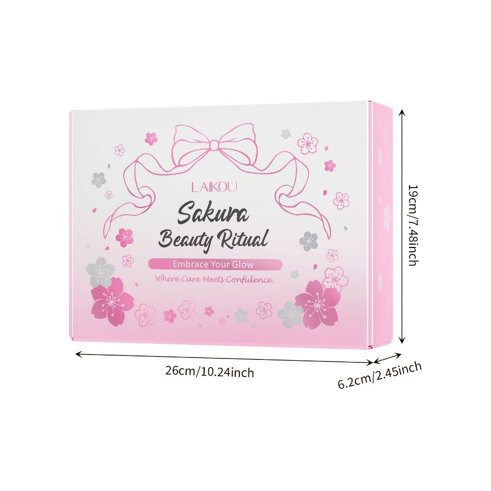 Sakura Skincare Gift Set with Mini and Full Routine Options, Pink Packaged Facial-Care Items and Accessories — image 4