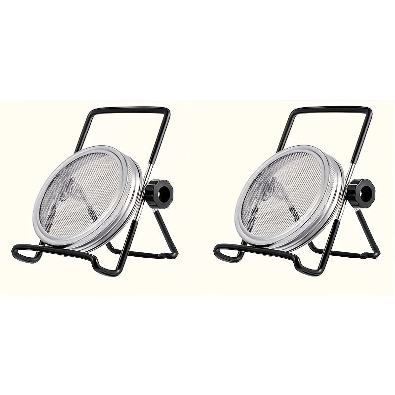 Sprouting Lids for Mason Jars 316 Stainless Steel Screen, 2pcs Lids & 2pcs Stands Wide Mouth Germination Kit — image 1