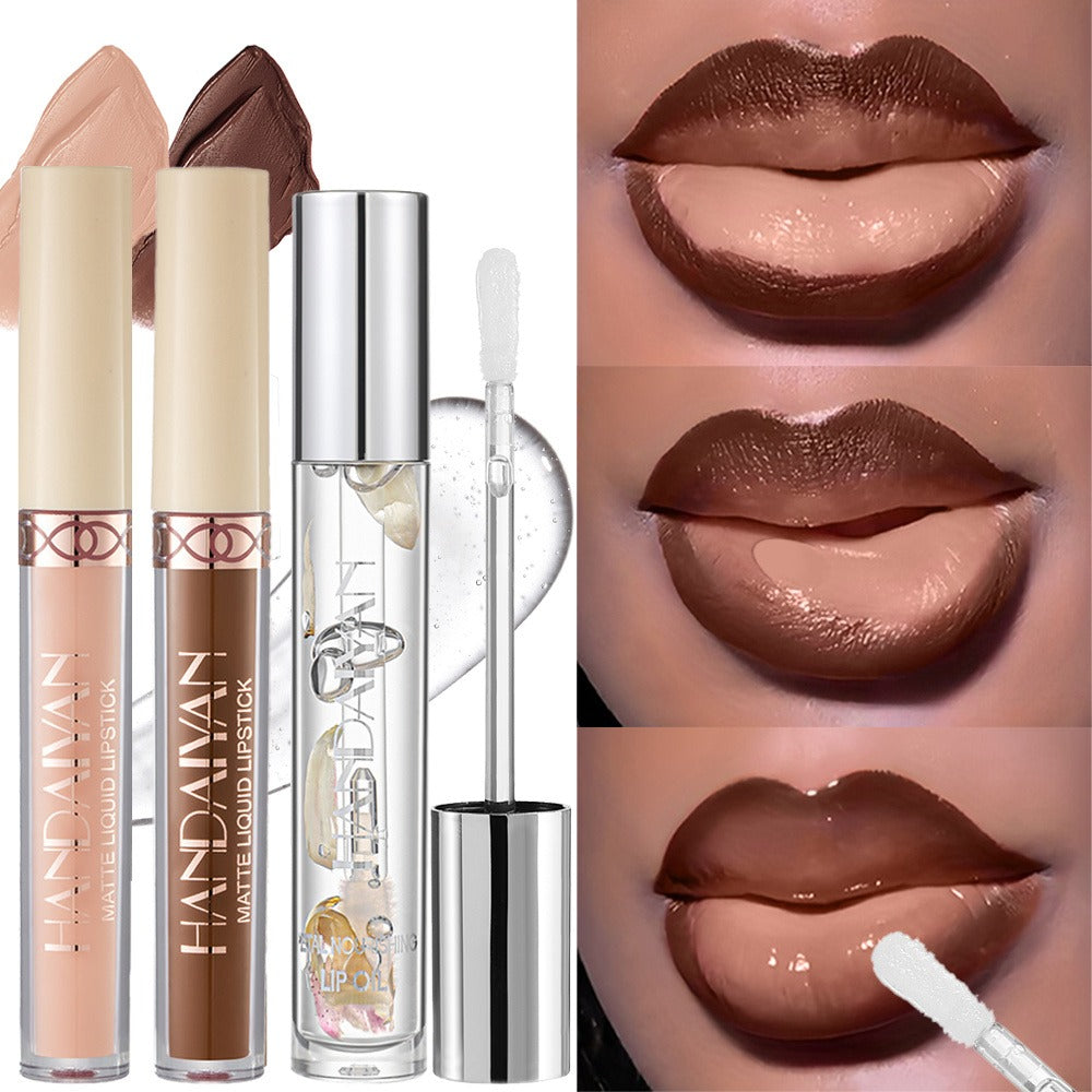 Three-Tube Lip Makeup Set with Clear Silver-Cap Tube and Coordinated Color Pair in Set A, B or C — image 9