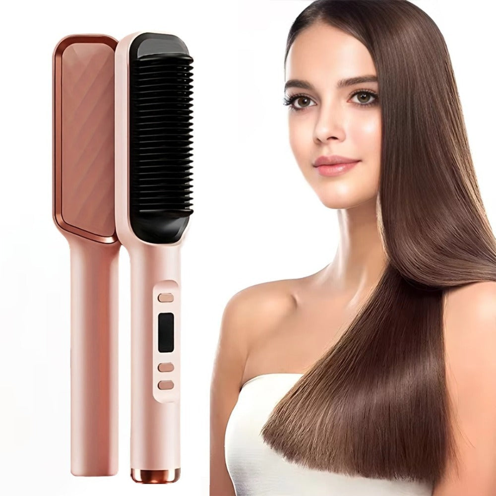 2-in-1 Wet and Dry Hair Straightener Curler Portable Flat Iron Fast Heat Adjustable Temperature, for Home, Travel and Salon H