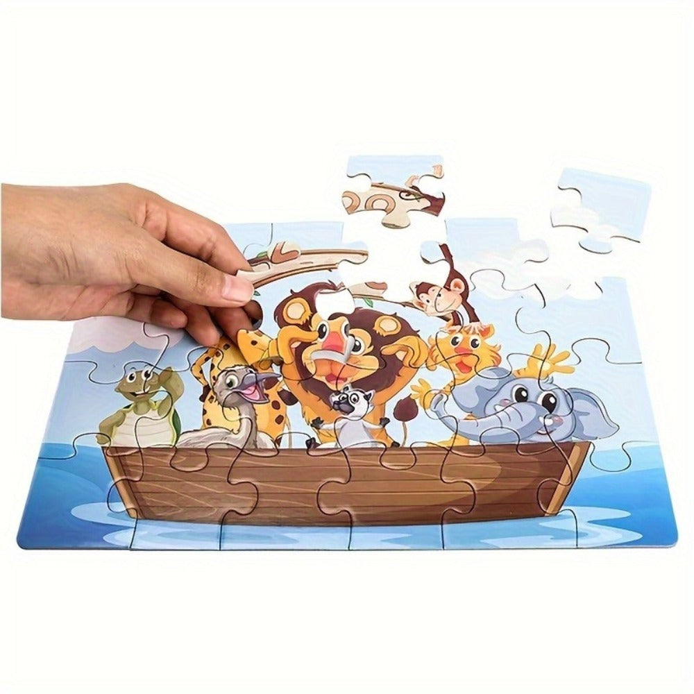 Kids Puzzle Set 12 Pack, Jigsaw Puzzles for Boys & Girls Ages 3+, 12 Different Themes Mixed Colors — image 3