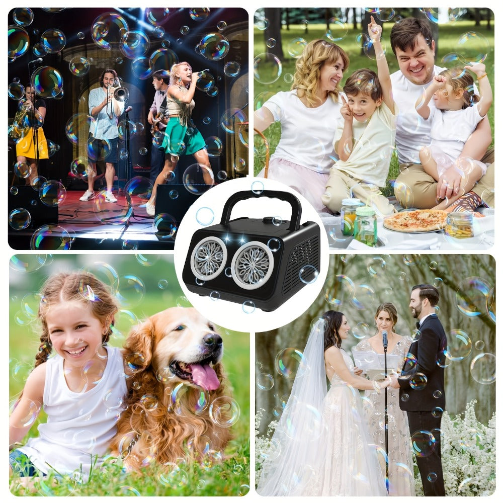 Dual-Wheel Electric Bubble Machine with Black, White, Black Classic or White Classic Color Options — image 4