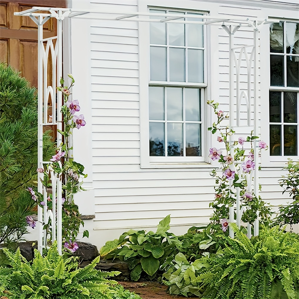 Wedding Arch Metal Garden Arbor Pergola Rose Trellis Backdrop Stand — image 6