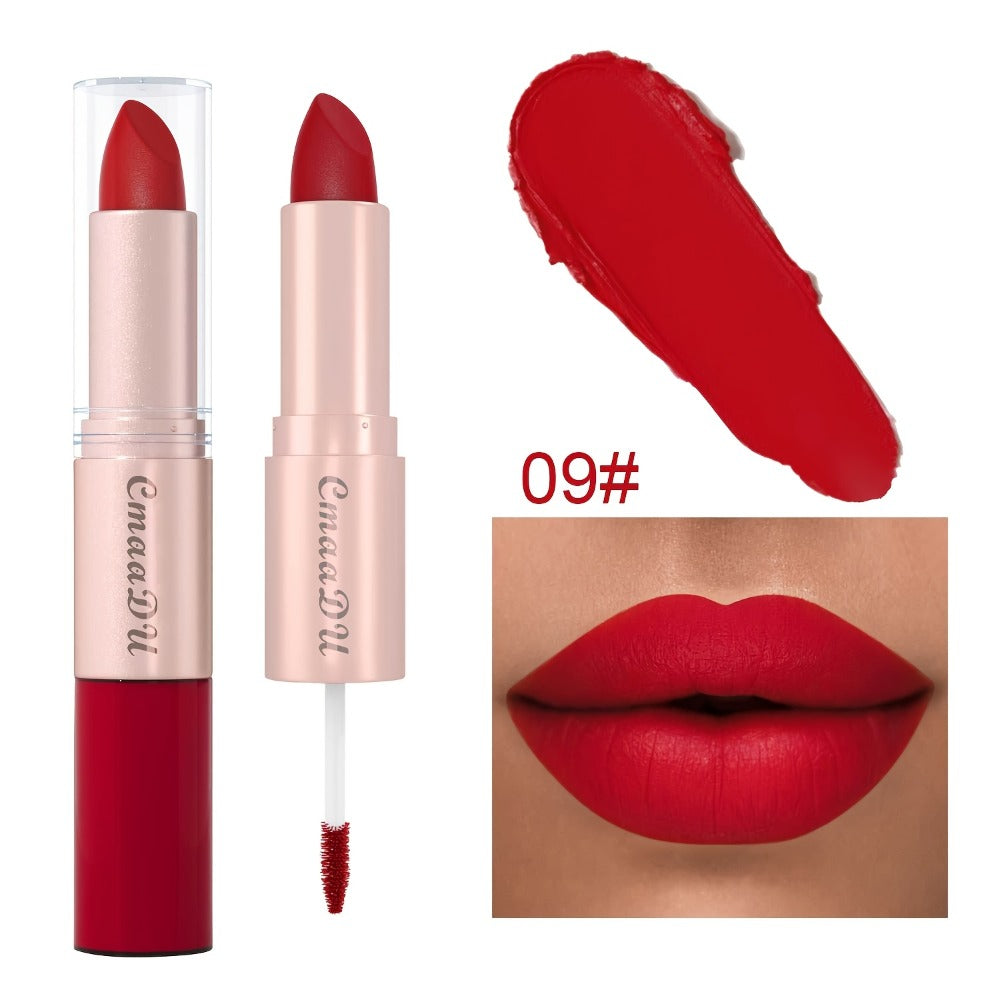 Dual-Ended Matte Lipstick & Lip Gloss Set 4pcs, 2-in-1 Velvety Lip Color, Non-Drying Comfortable Formula — image 10
