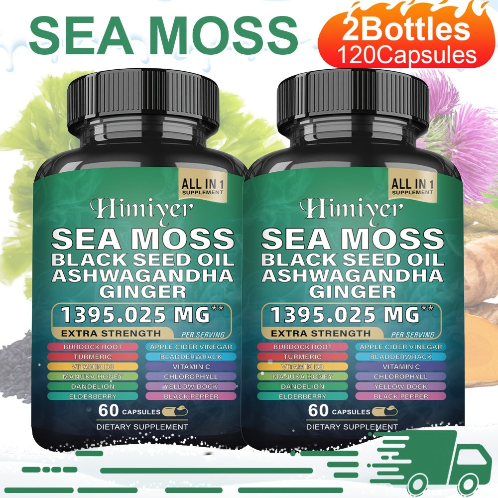 Sea Moss and Shilajit Capsule Supplements in 60-Count Bottles with One- to Six-Bottle Options — image 12