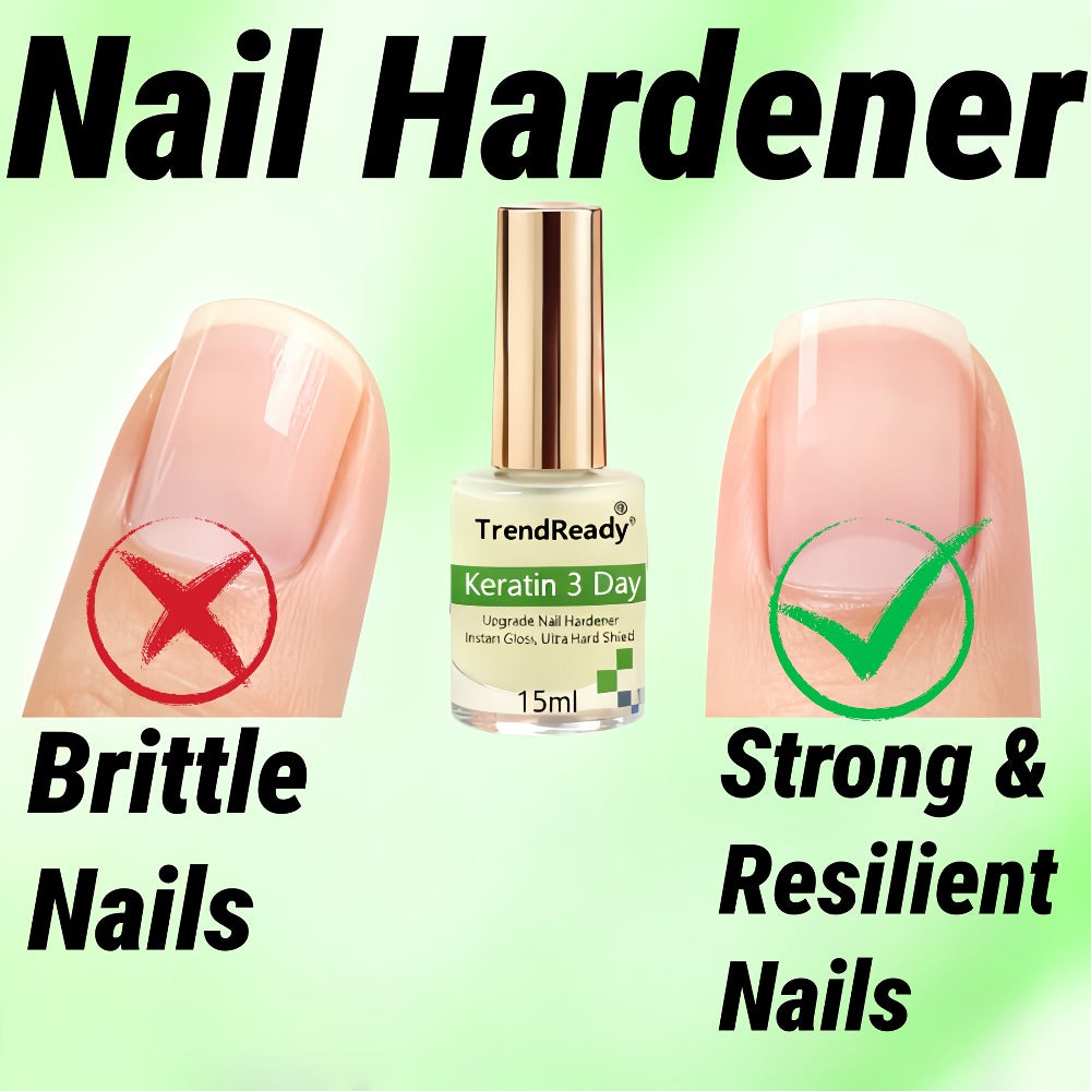 Vitamin E & Hyaluronic Acid Nail Hardener 2PCS 0.51oz – Protein Base Coat Ridge Filler & Concealer Quick Air-Dry Formula — im