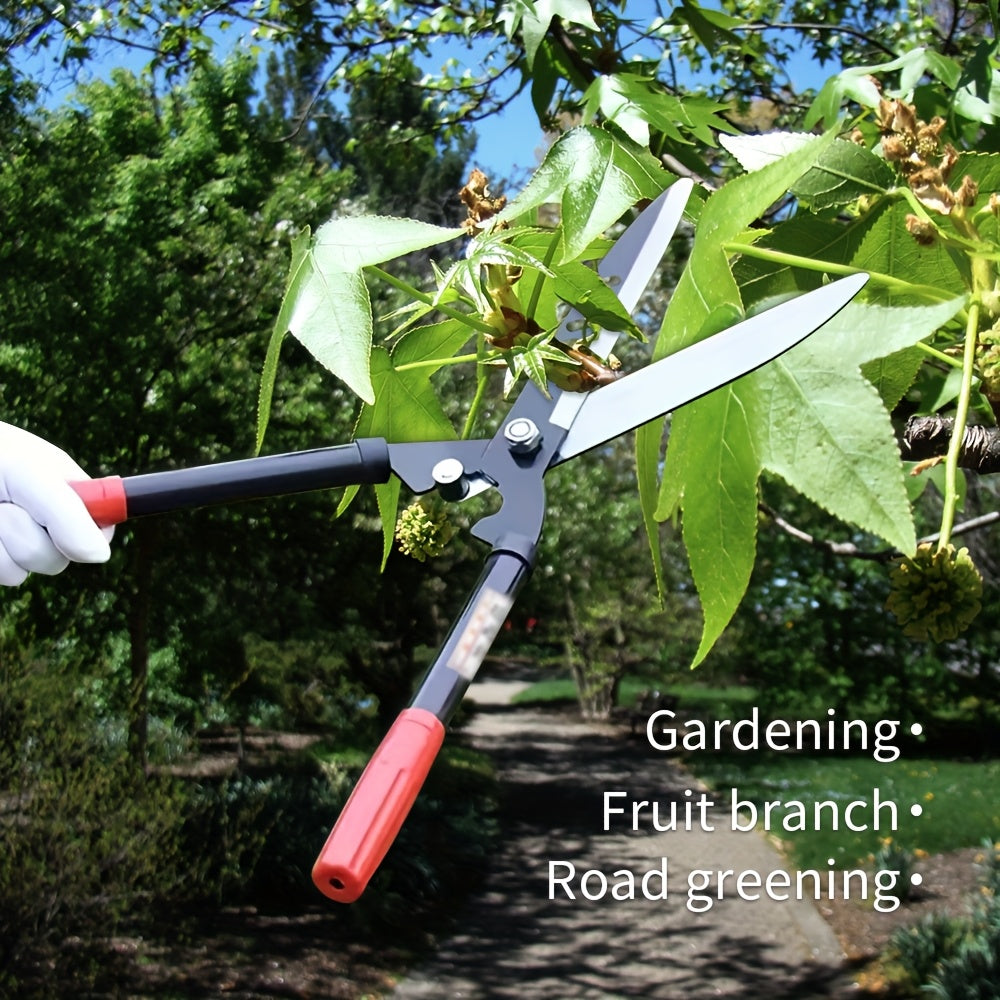 Long-Handle Hedge and Twig Shears, 20.4 Inches Overall with 10.8-Inch Blades and Red Grip Ends — image 2