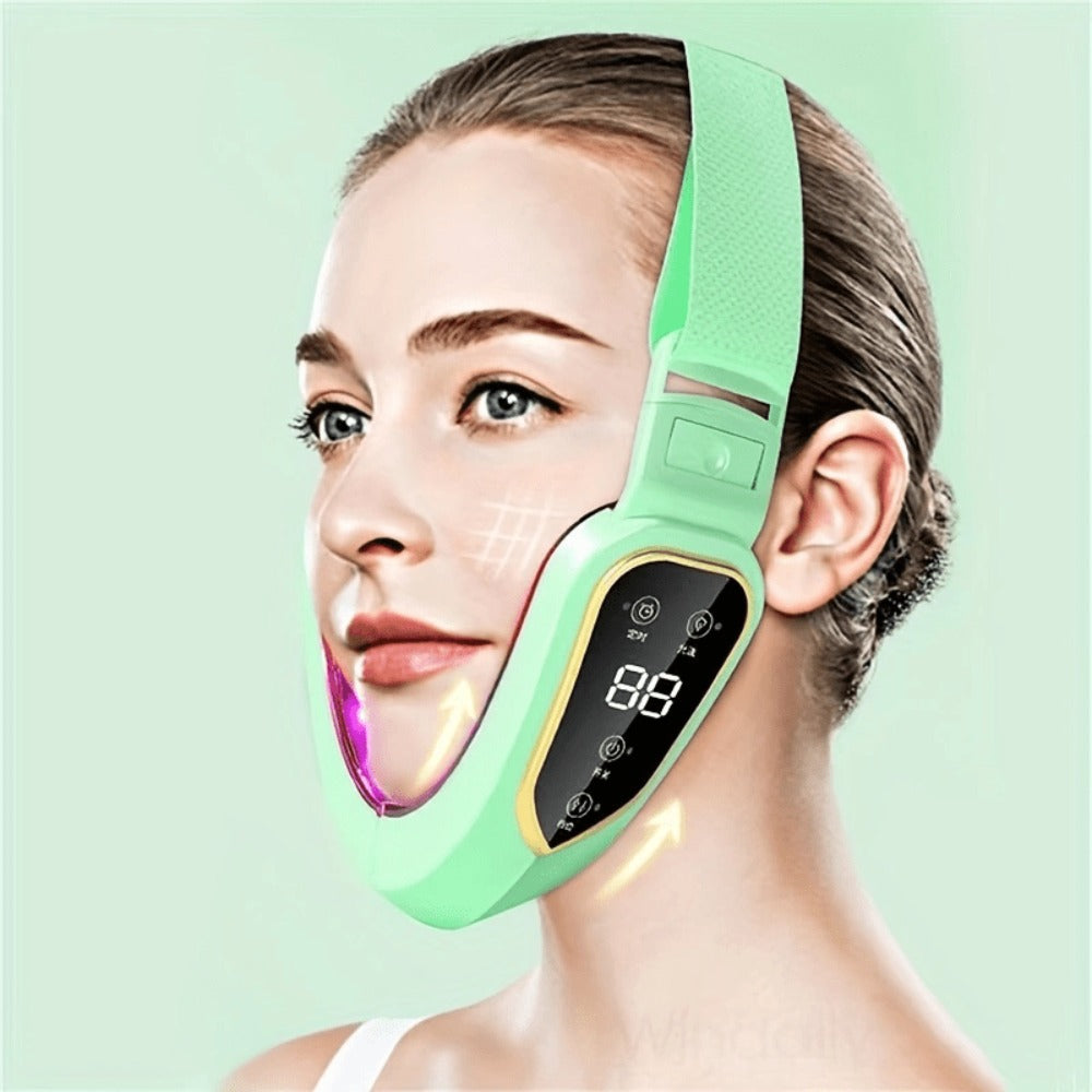 V-Face Slimming Massager 6-Speed USB Rechargeable Electric Jawline Chin Sculpting Device for Makeup, Travel and Everyday Vani