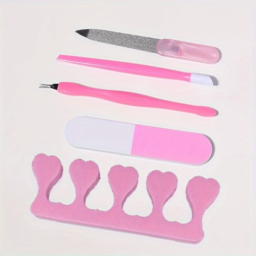 Nail Art Tool Set 7-in-1 Complete Professional Manicure Kit with UV Nail Lamp, Glue Dryer, Nail Polisher — image 4