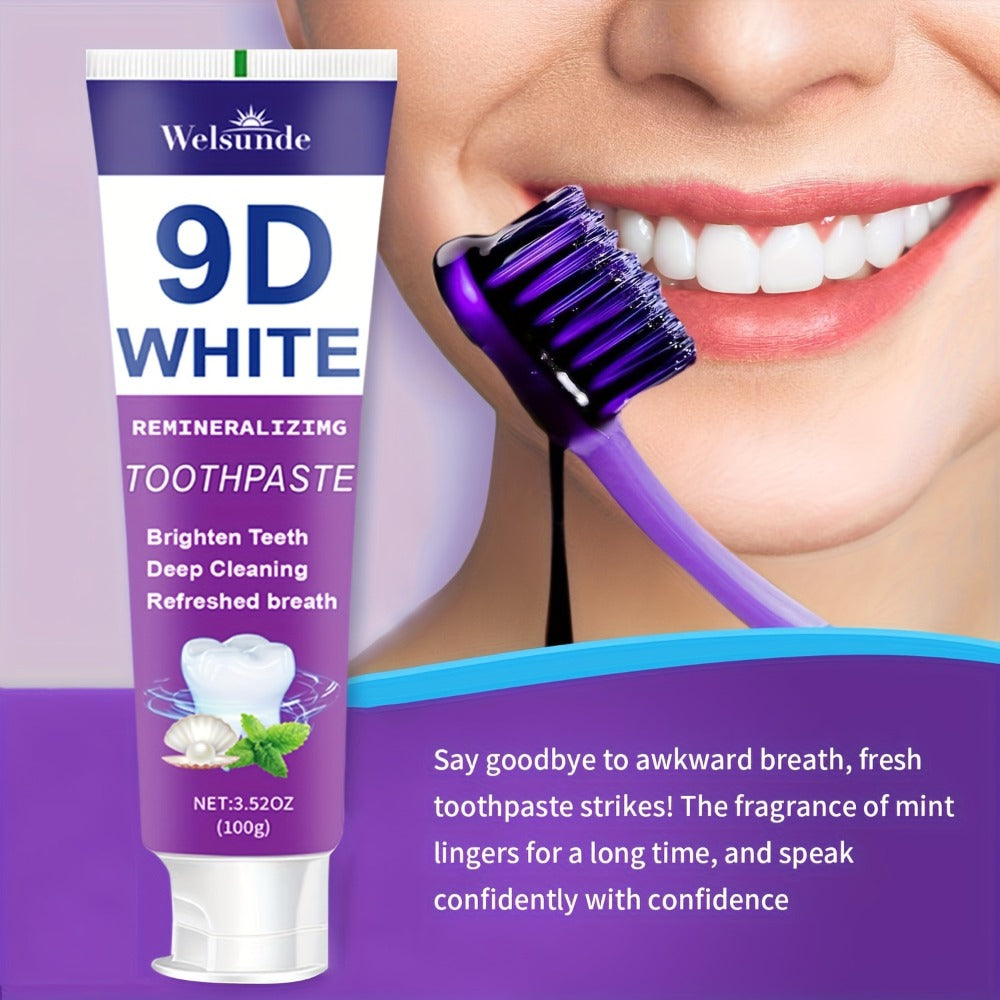 Two-Pack 100g Purple Mint Toothpaste with Hydroxyapatite and Niacinamide Listed on Ingredient Panel — image 9