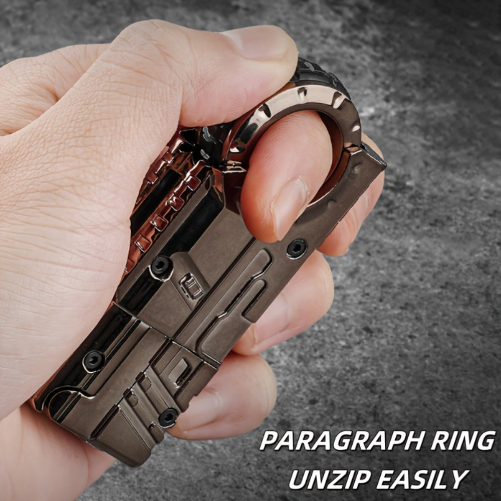 Alloy Finger Pistol Fidget Toy, One-Touch Cartridge Ejecting Stress Desk Toy, Cool EDC Novelty Gift for Adults Men Teens — im
