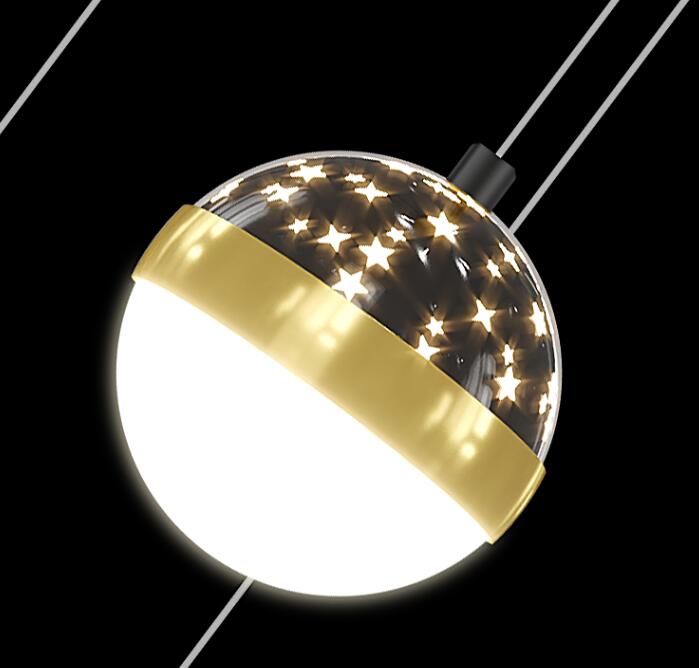 Nordic Luxury Luxury Villa Duplex Staircase Chandelier