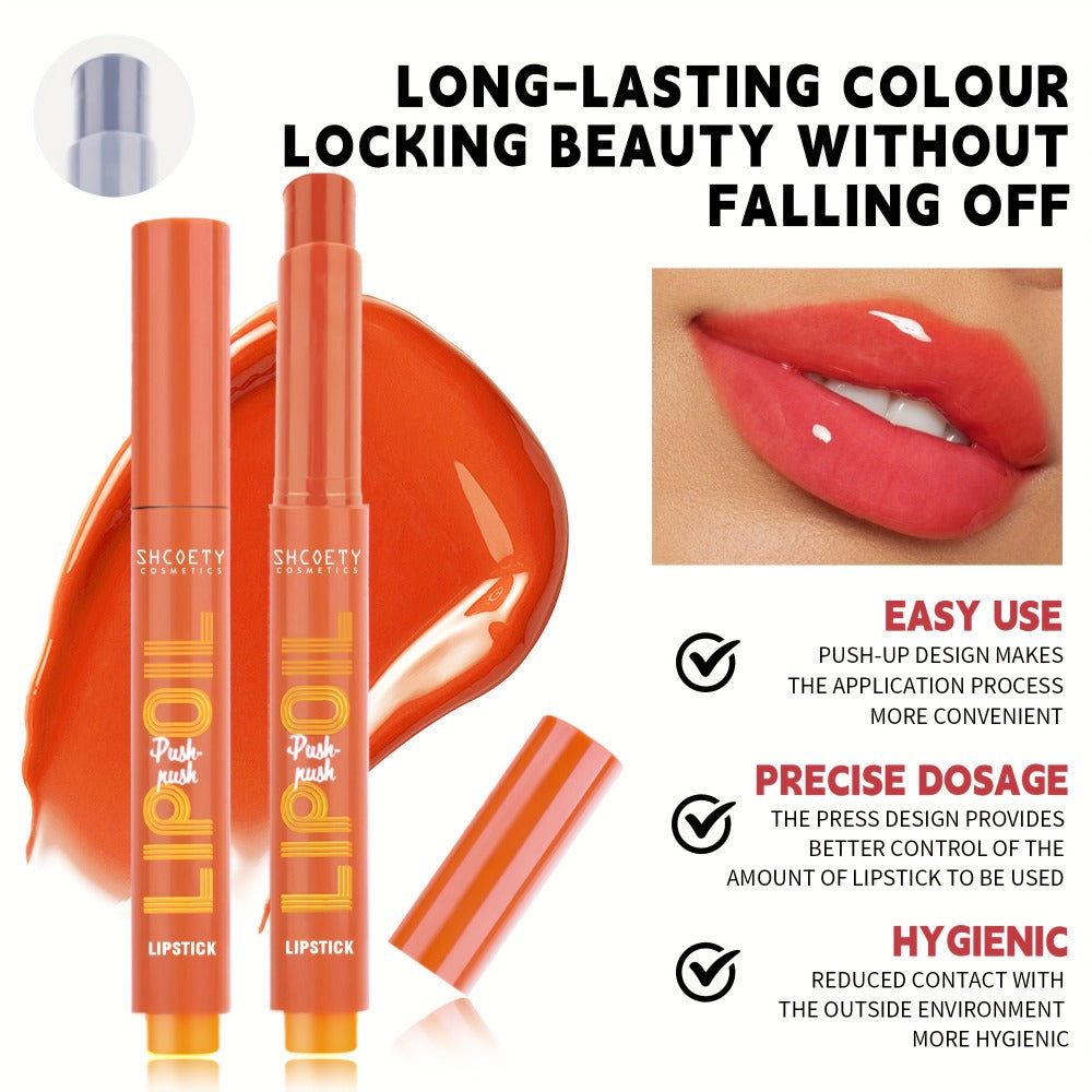 6-Piece Neon Press-On Lip Gloss Set High-Gloss Bold Lip Makeup, for Makeup, Travel and Everyday Vanity Use — image 3