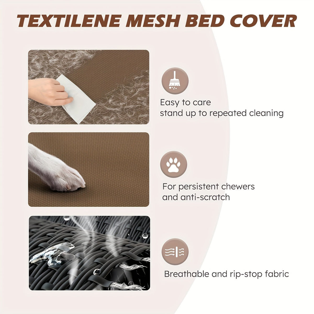 Elevated Pet Cot with Metal Frame, Textilene-Labeled Mesh Deck, Four Sizes and Seven Colors — image 6