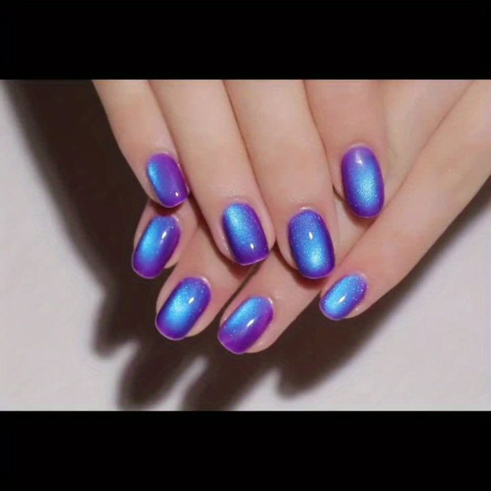 Gel Nail Polish 6-Color Berry Magnetic Cat-Eye Set in Frame Bottles with Plum-to-Magenta Shades — image 12