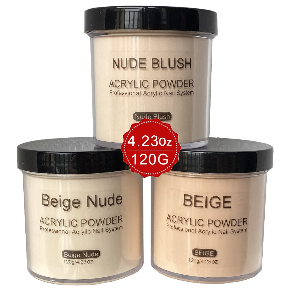 120g Acrylic Nail Powder Jar in Nude Blush, Beige or Beige Nude for Use with Compatible Acrylic Liquid — image 9