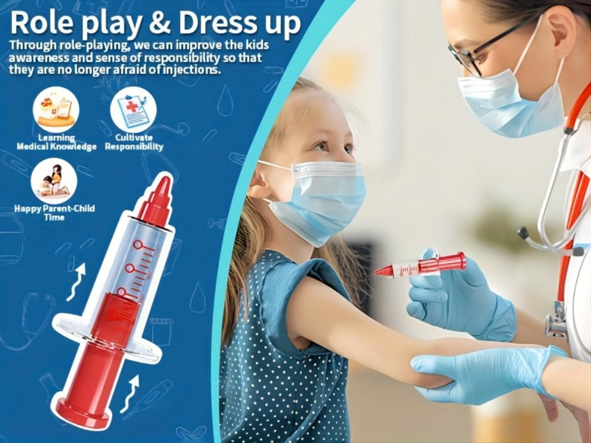 Kids Doctor Kit with Medical Cart Set, Movable Toy Trolley, Stethoscope, Thermometer & Accessories — image 15